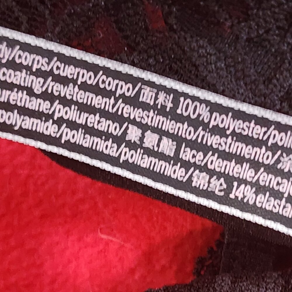 Victoria's Secret Black Faux Leather Lace Open Back Poly Elastane Brazil Panty M - Picture 13 of 16